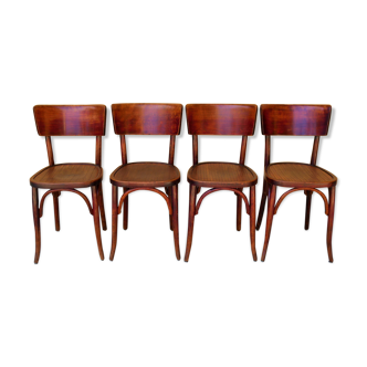 Set of 4 chairs Bistro vintage by Mahieu