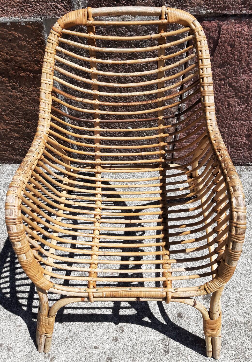 Rattan armchair (60s/70s)