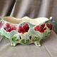 Jardiniere St Clement en barbotine a decor floral