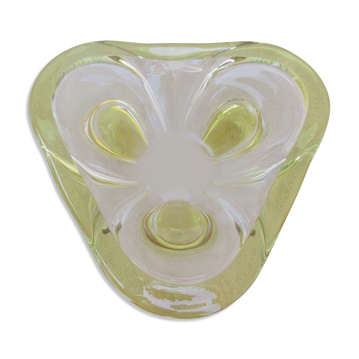 Yellow glass fruit cut