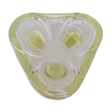 Coupe a fruits en verre colore jaune