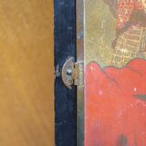 Vintage triptych mirror, wall mirror, barber mirror, collection, Asian pattern mirror