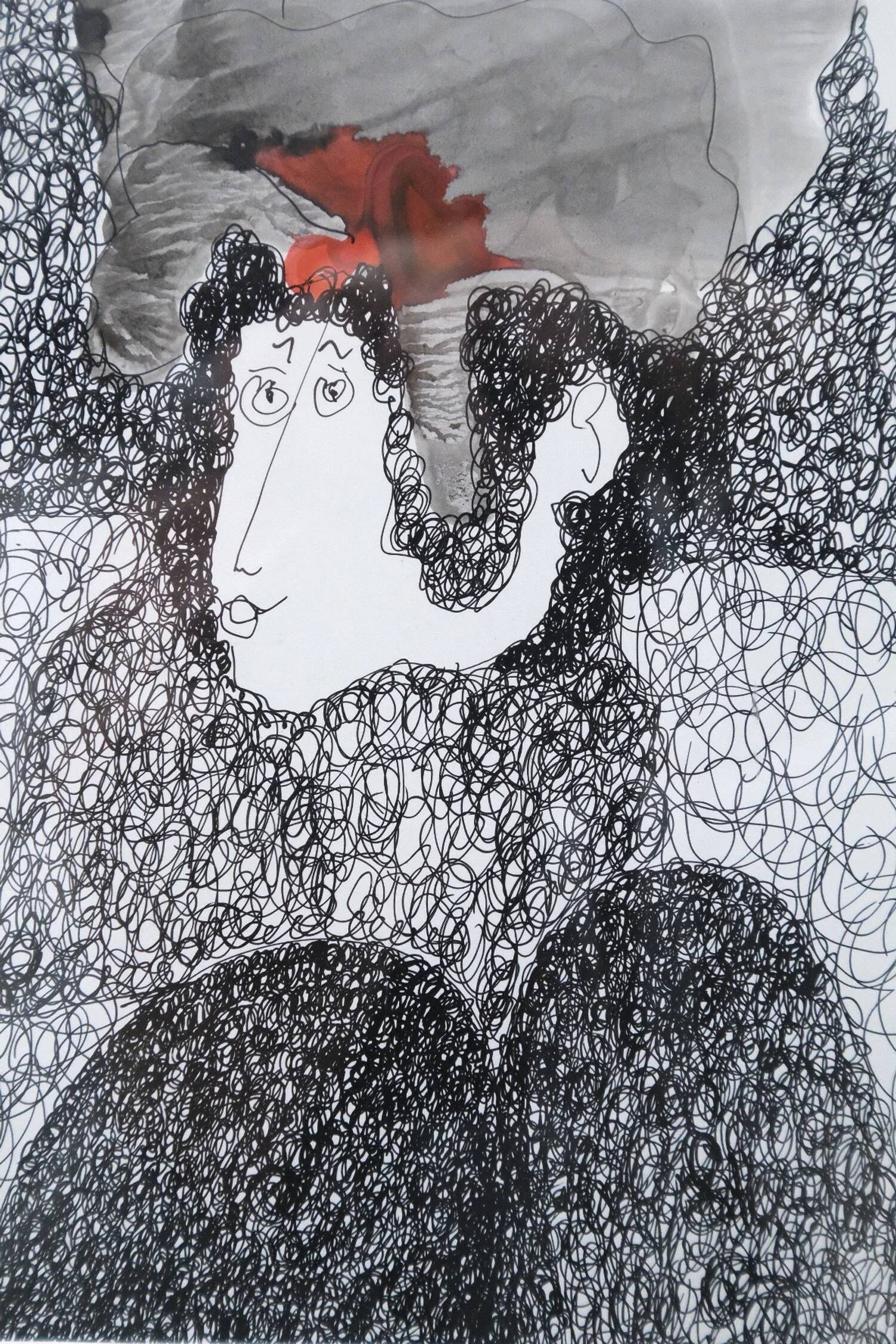 Pen and watercolor drawing by A. PRIN