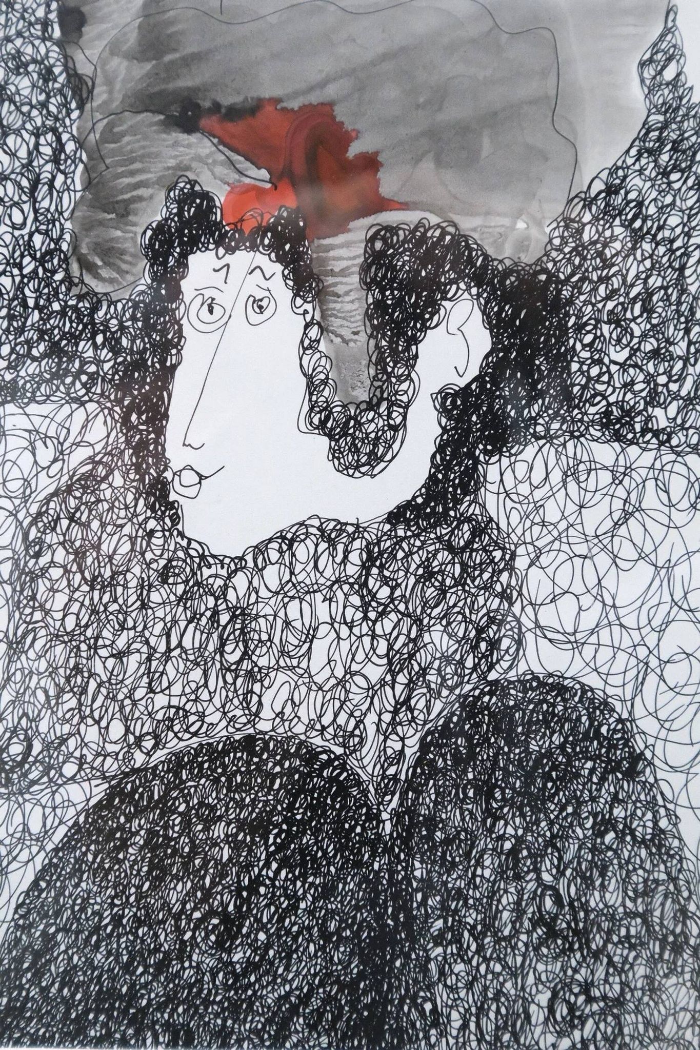 Pen and watercolor drawing by A. PRIN