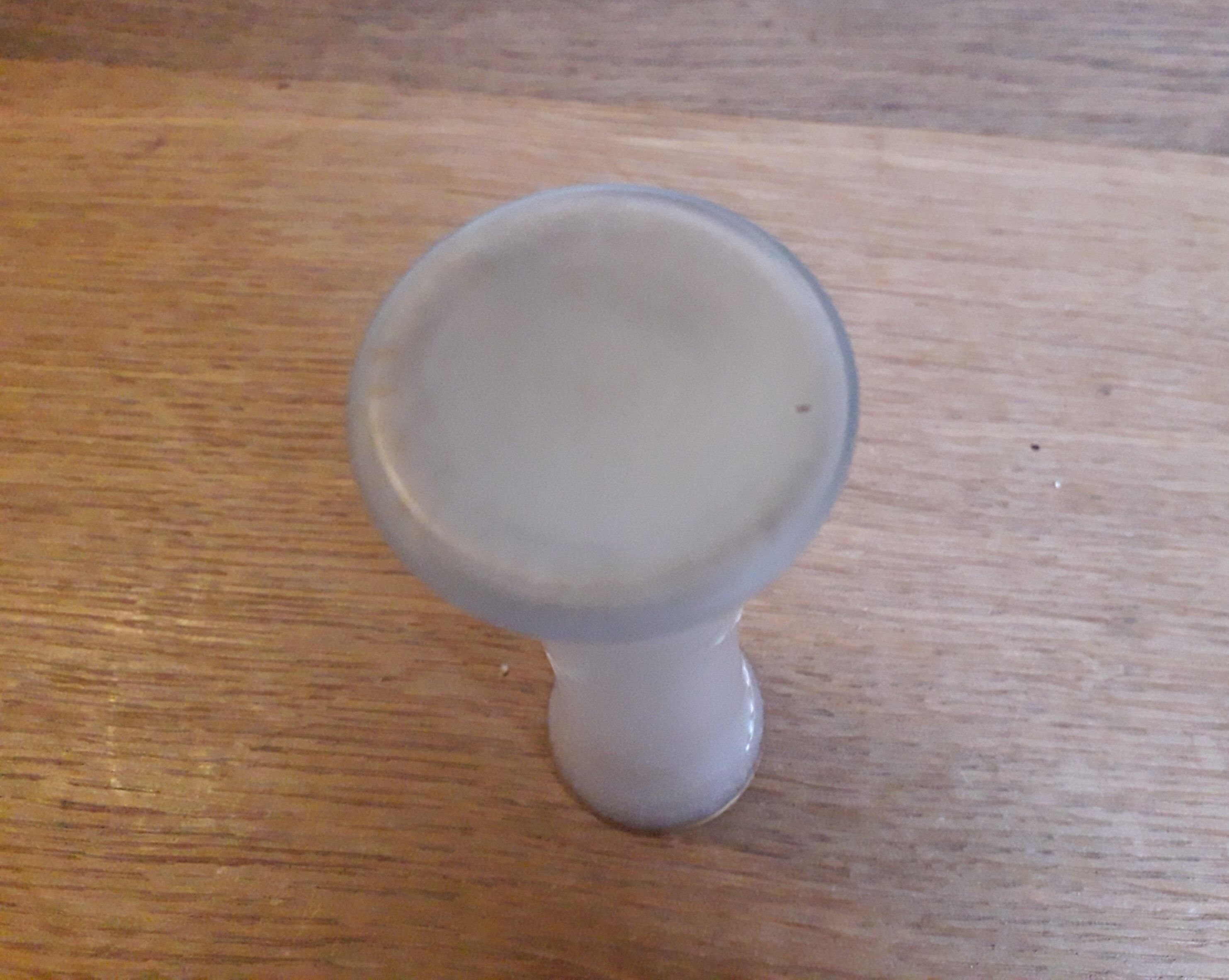 White glass vase enamelled thrush decoration