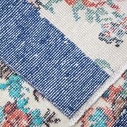 Blue floral vintage runner rug 275x74cm