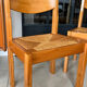 Pair of solid elm chairs with straw – Maison Regain, here