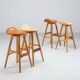 Erik Buch set of four “OD61” bar stools Oddense Mobler Denmark 1965