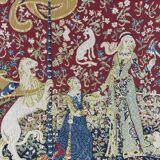 Tapestry "The Lady and the Unicorn" Medieval Style, 20th Century