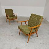 Pair of "boomerang" armchairs by Antonin Suman for Ton "Thonet" 1960