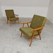 Pair of "boomerang" armchairs by Antonin Suman for Ton "Thonet" 1960