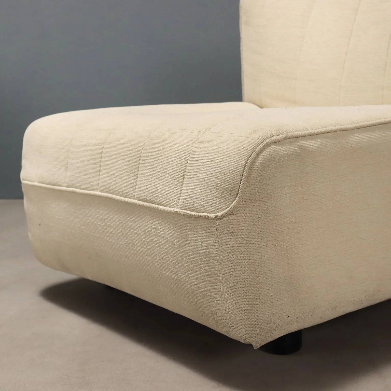 Lot de 4 fauteuils Arflex 9000 vintage en tissu, design Tito Agnoli, années 1970