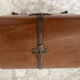 Vintage leather and silver metal jewelry box.
