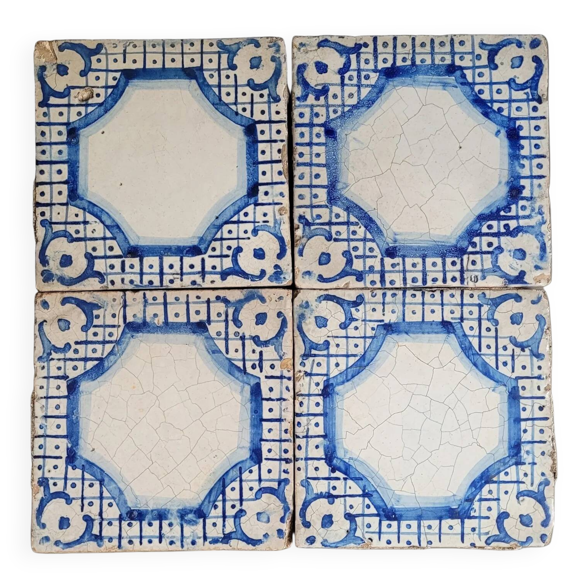 4 old Italian ceramic tiles - Tomasso Bruno