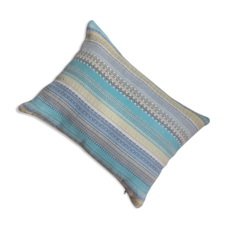 Cushion 40 cm x 30cm beige and blue