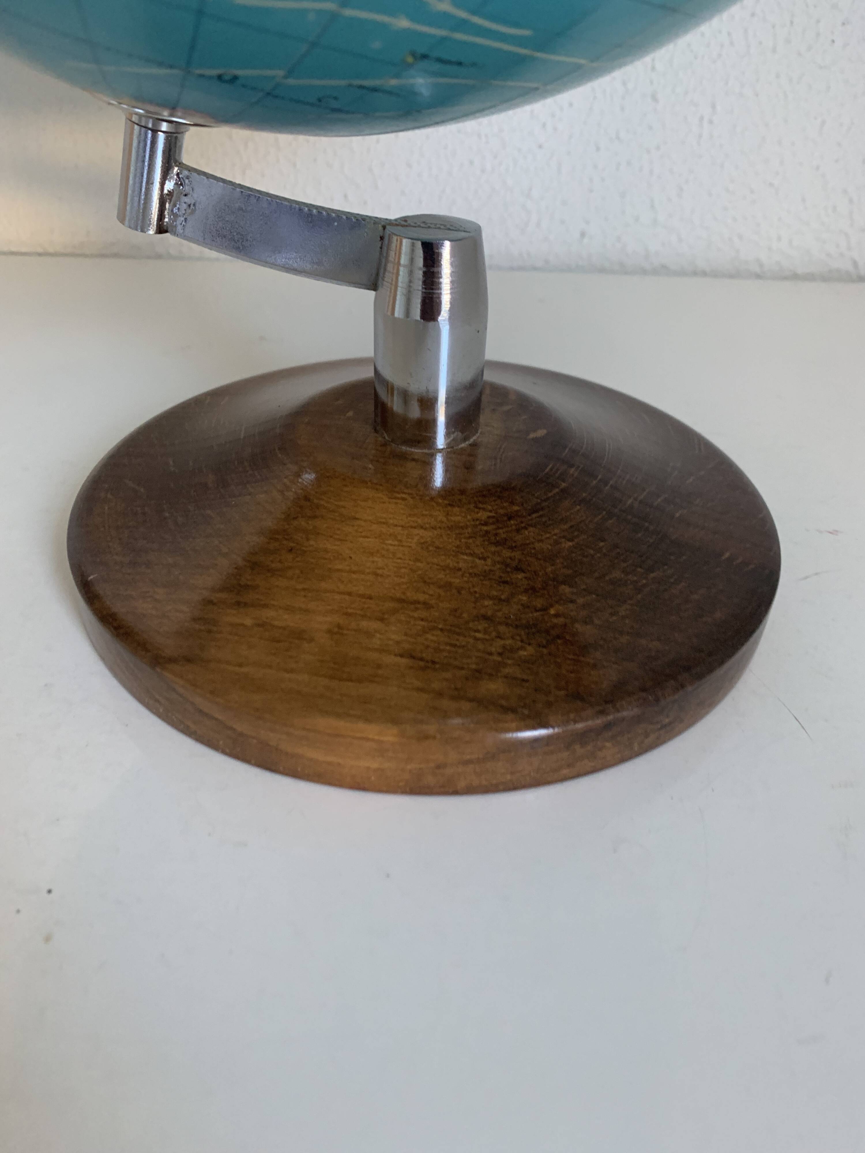 Vintage 1985 terrestrial globe Taride wood - 37 cm