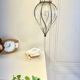 Vintage metal and blown glass lantern pendant.
