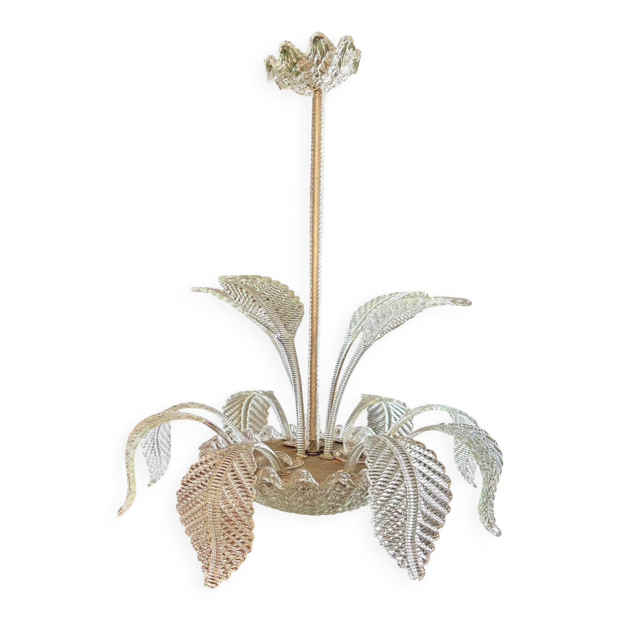 4-light glass chandelier attributed to Murano, 20th century