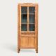 Parisian glass cabinet art deco raw wood