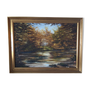 Huile sur toile signée claude