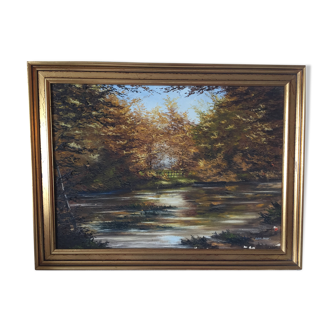 Oil on canvas signed Claude Roger