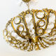 Vintage Palwa suspension in solid brass and crystal.