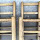 Set of 2 chairs in raw wood and straw from the 50s