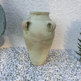 Terracotta potiche with 60s handles