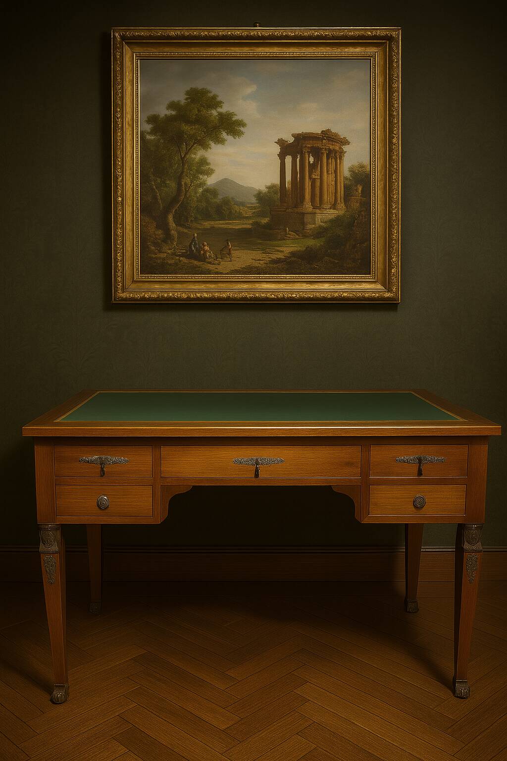 Empire style desk – return from Egypt