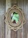 Large braided rattan mirror 1960