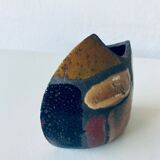 Enamelled ceramic lens vase