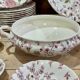 English porcelain service by Johnson Bros model Rose Chintz.