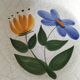 6 deep plates Poteries du Marais hand-painted floral decoration from the 60s and 70s