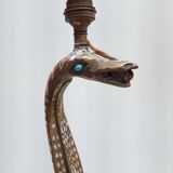 Bronze and silver snake lamp
