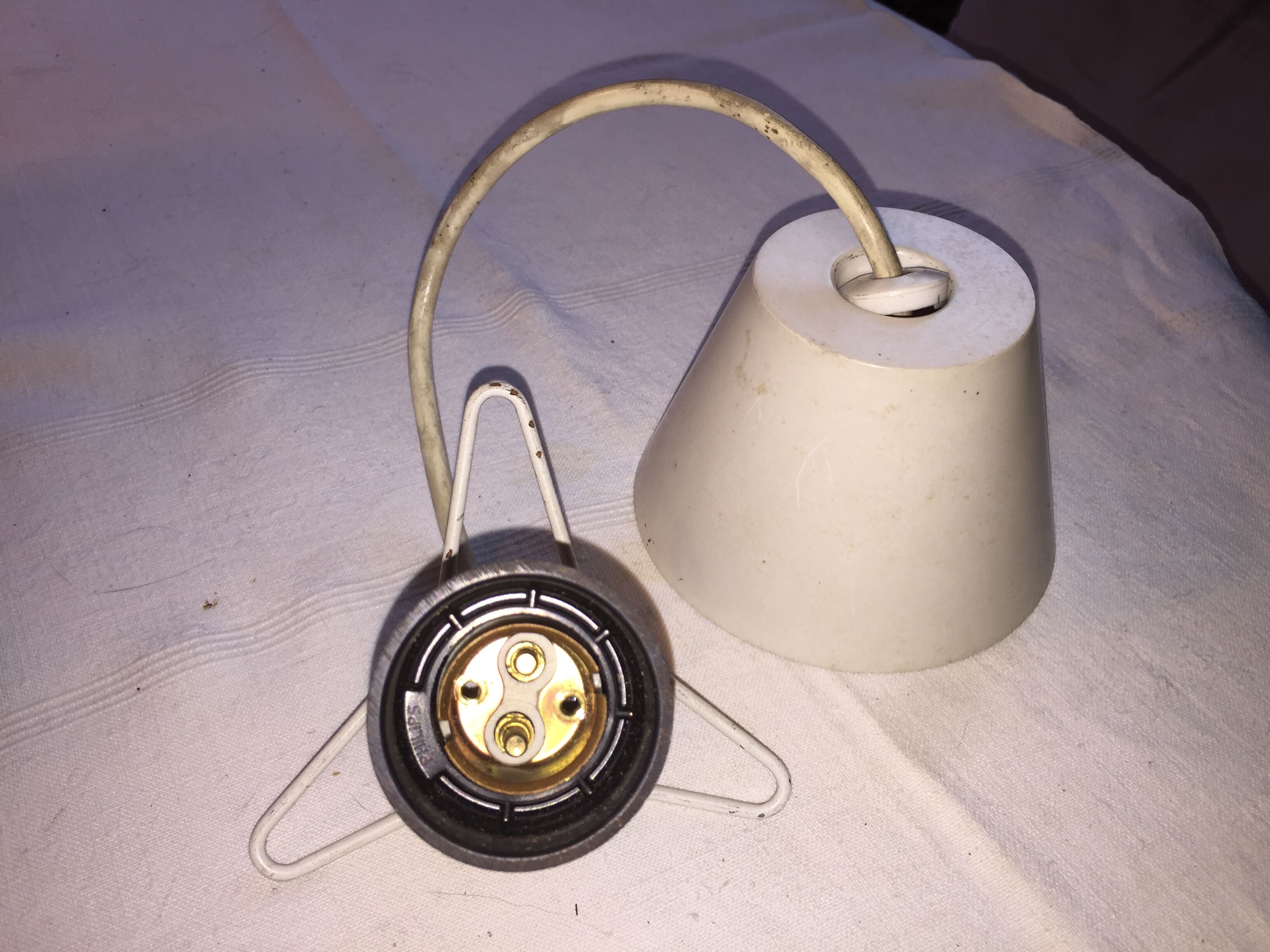 Opaline hanging lamp