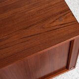 Midcentury Danish sideboard in teak with tambour doors by Løvig 1960s