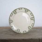 Cake dish on foot, old compotier by the Sarreguemines factory, France