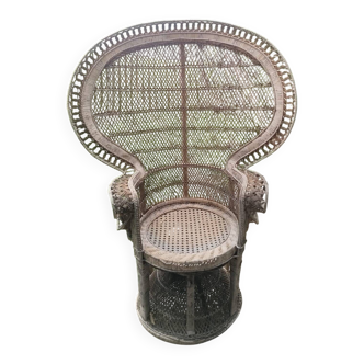 Fauteuil Emmanuelle authentique des années 70 vintage