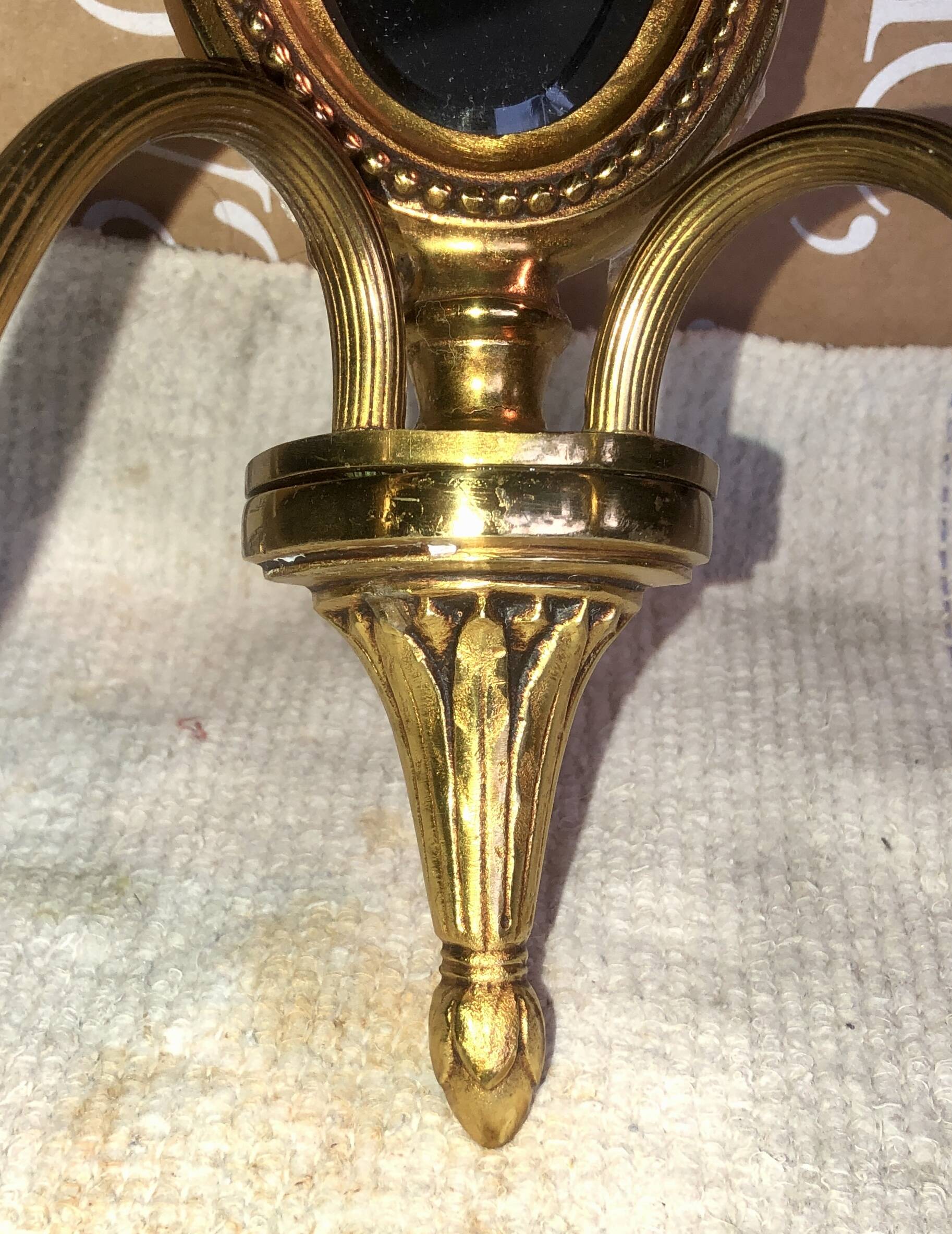 Louis XVI Wall Lamp Lucien Gau Mirror