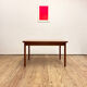 Extendable mid century teak dining table with pull out leaves, denmark, 1950s