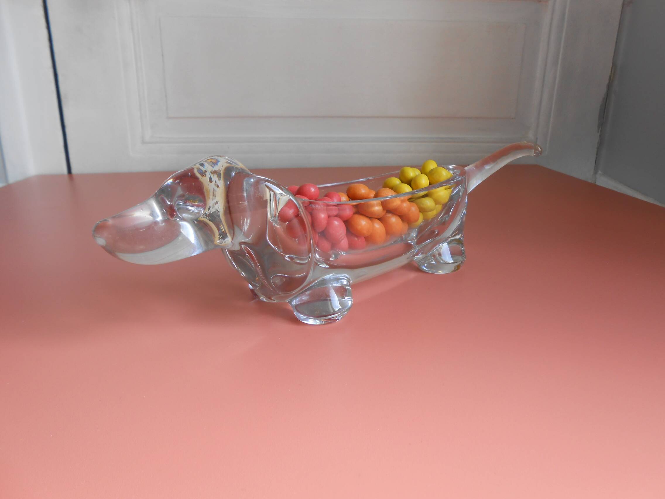 Dachshund crystal pocket tray Art Vannes