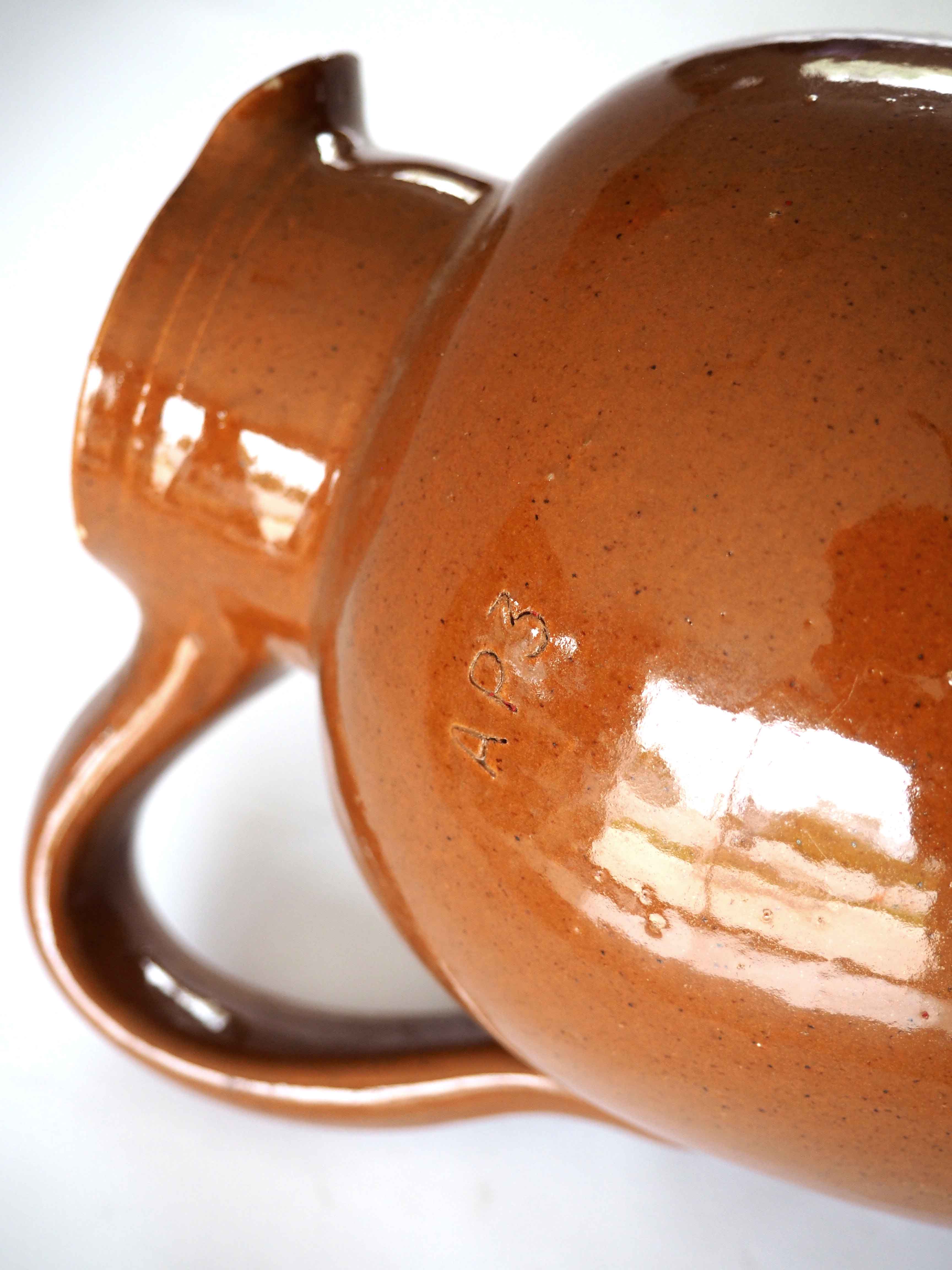 Pitcher in glazed stoneware