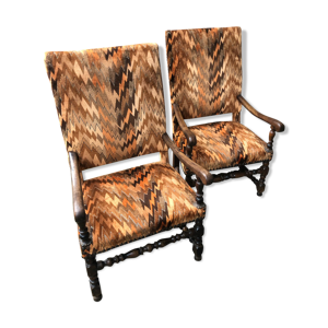 Paire fauteuils - louis xiii