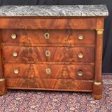 Vintage dresser Empire era in flamed mahogany