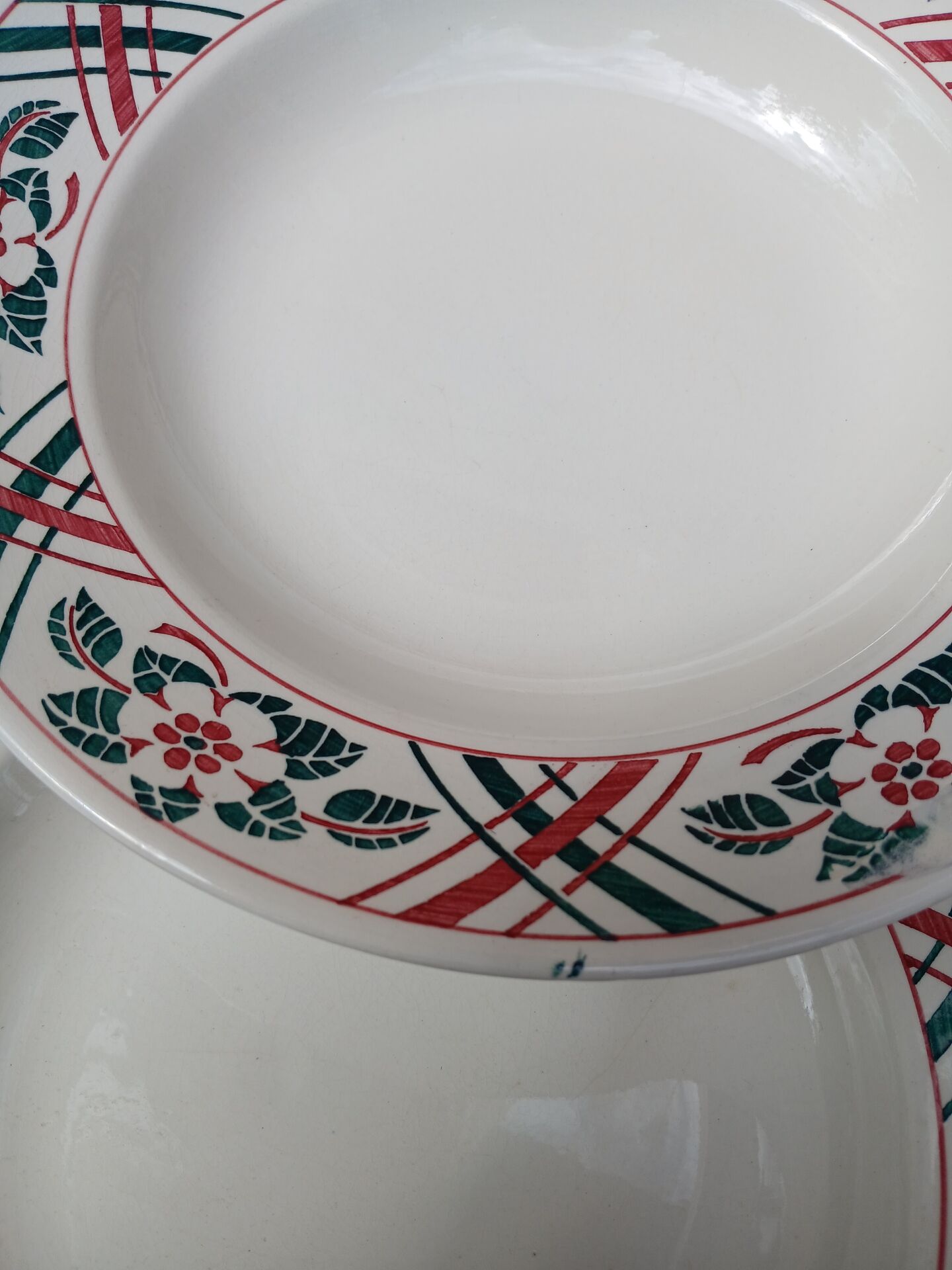 4 antique deep plates from Sarreguemines