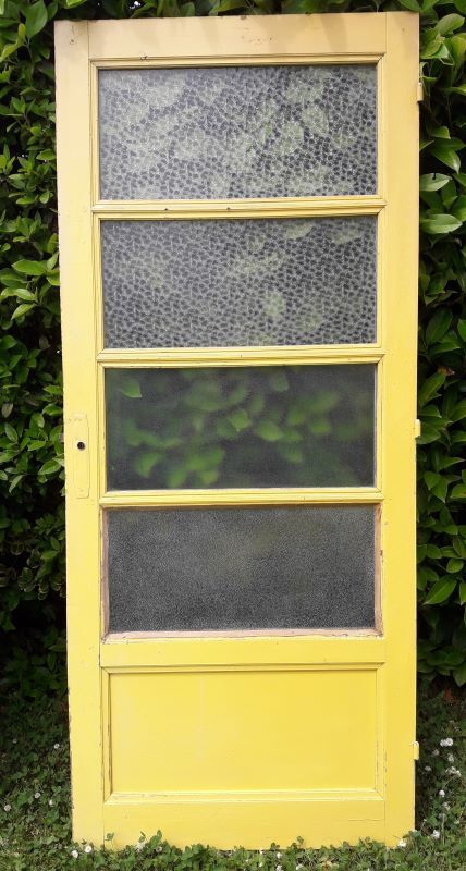 Door vintage translucent glazing