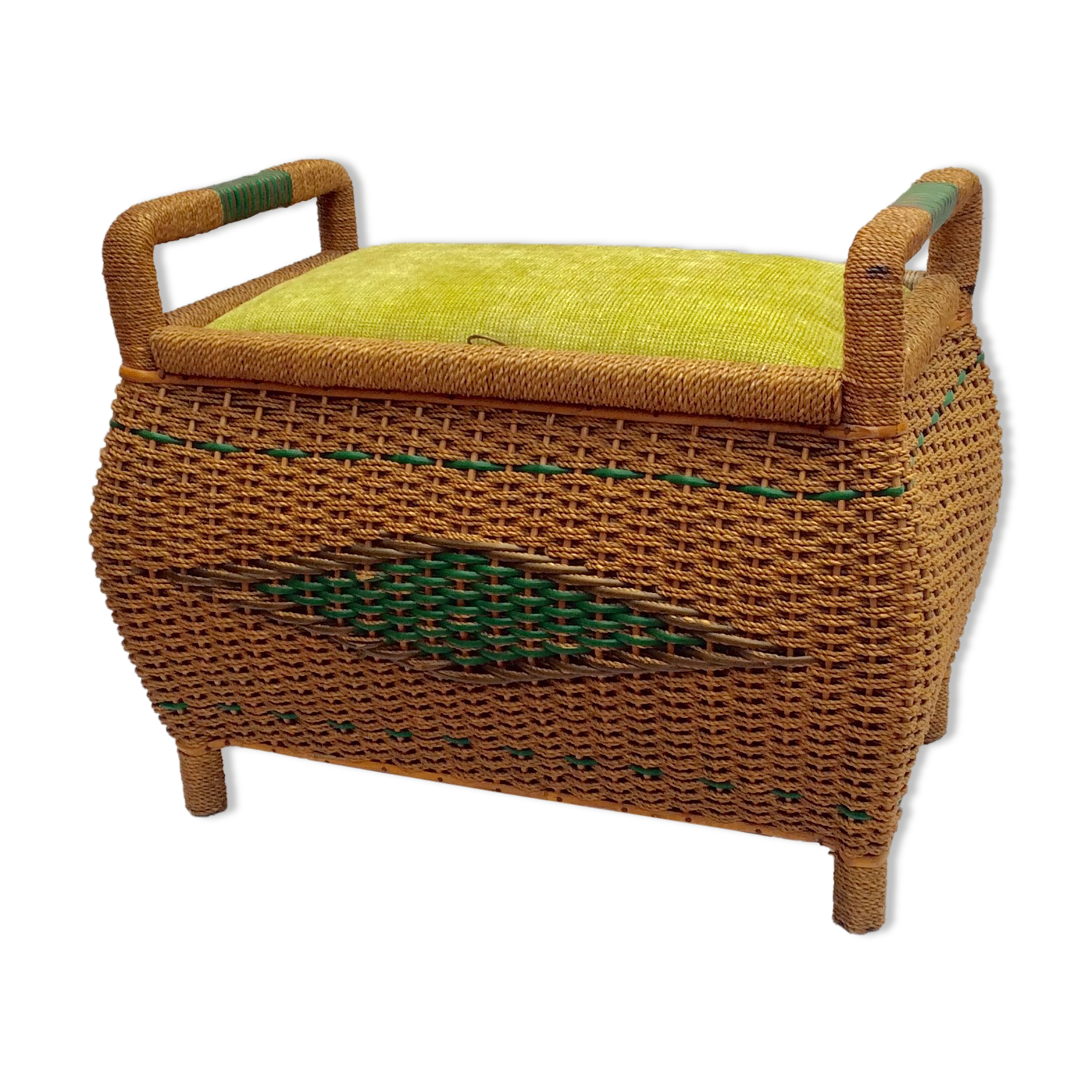 Playing box with two handles towards 1960s dimension: height -46.5cm- width -60cm-Pr-37