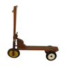 Old three-wheeled wooden scooter