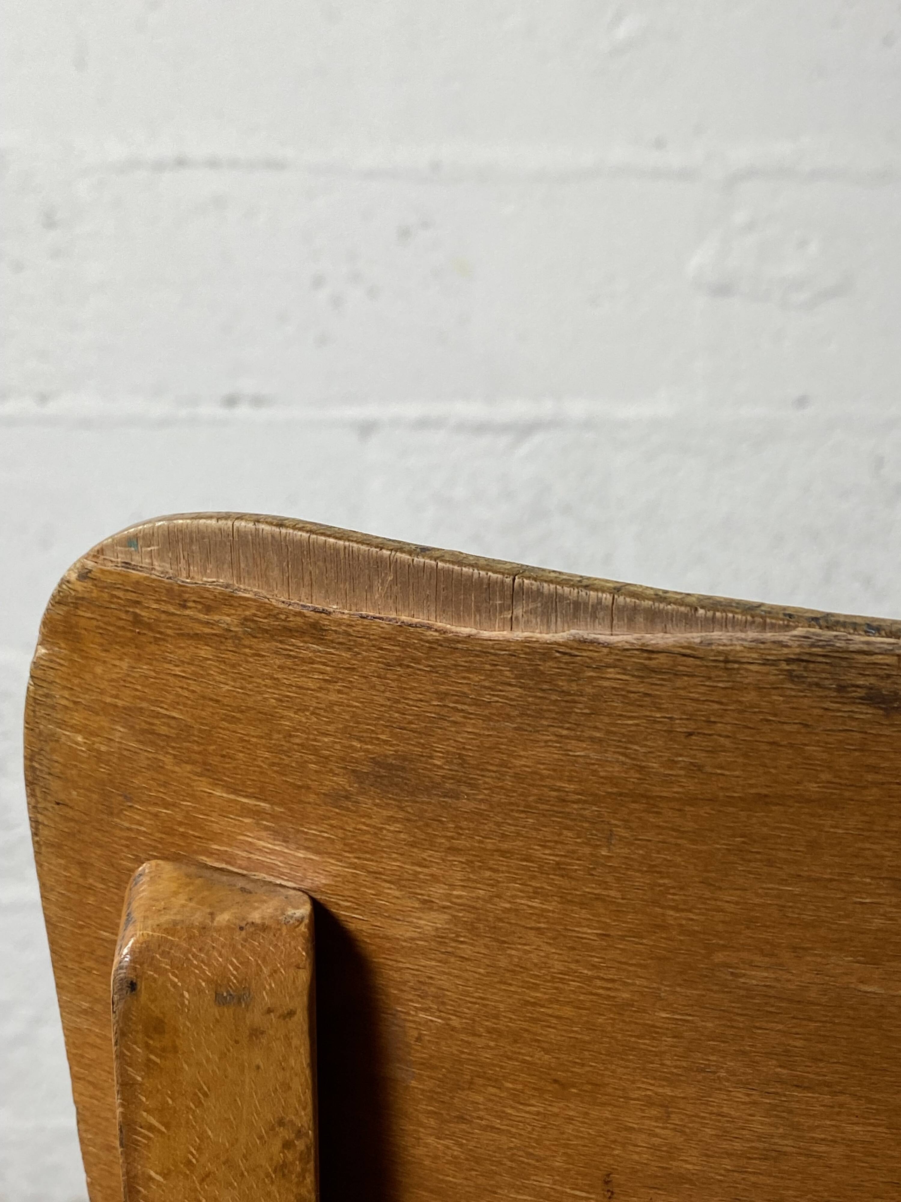 Wooden and leather chairs