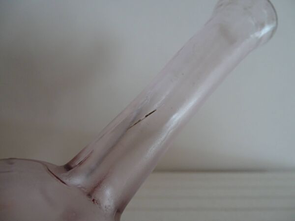 Vase gourde pâte de verre dégagé à l'acide signé bendor